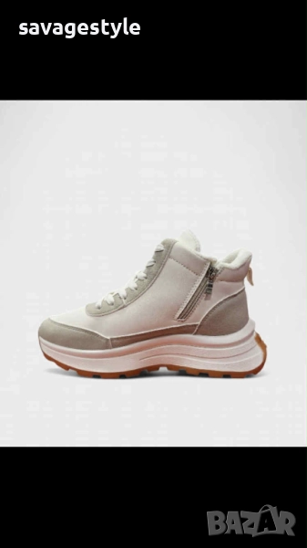 Страхотни дамски зимни боти с връзки и цип , снимка 1