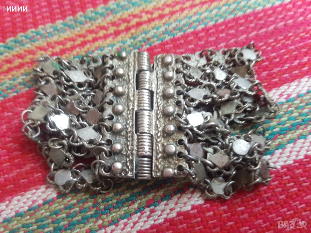 Сребърна гривна верижка възрожденска , снимка 1