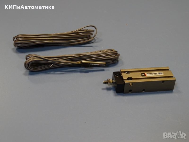 пневматичен цилиндър SMC CDUK10-20D + 2 сензора SMC D-97 indicator, снимка 1