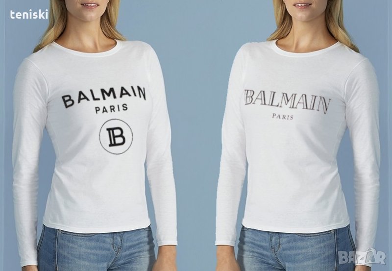  Дамска блуза тениска BALMAIN Paris принт Модели,ветове и размери , снимка 1