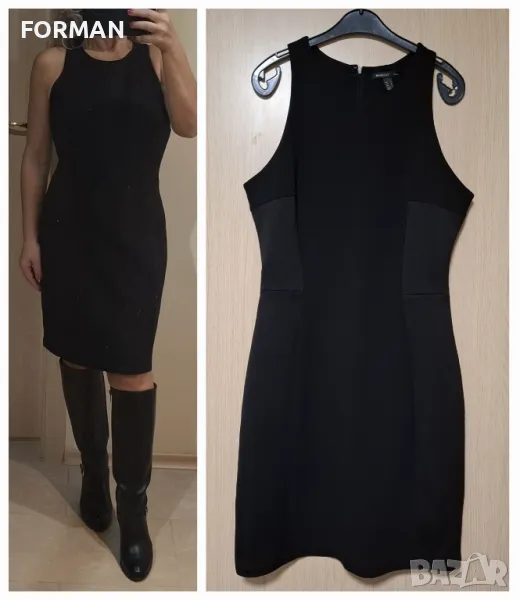 ЕЛЕГАНТНА и СТИЛНА черна рокля по тялото , снимка 1