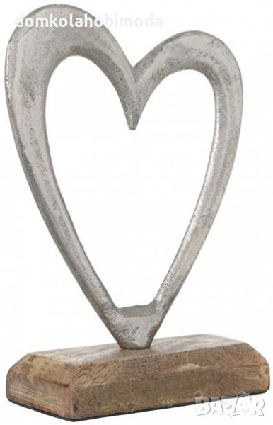 Декоративно дървено сърце,12х5х17 см, снимка 1