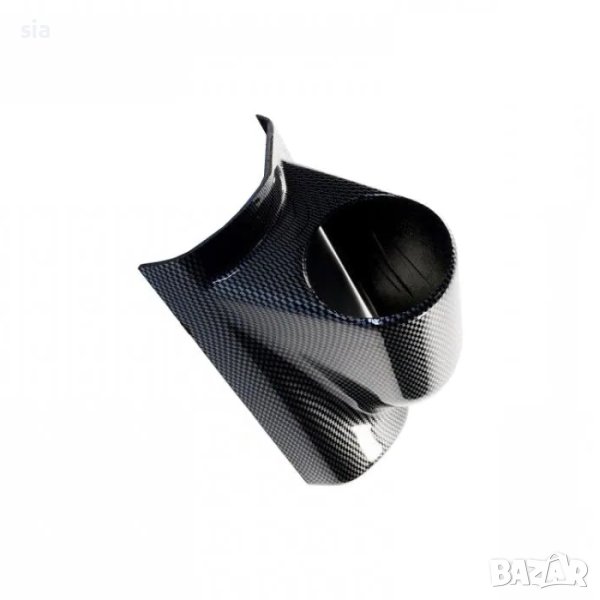 Стойка за измервателен уред, за колонката на автомобила, карбон, снимка 1