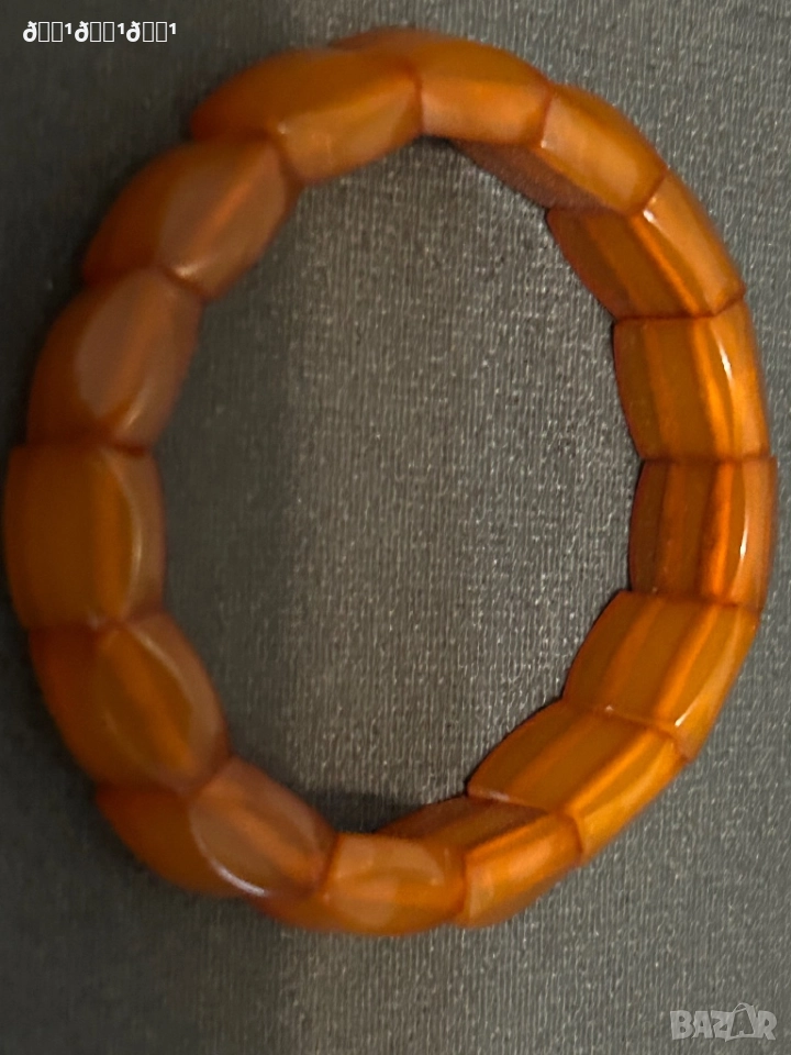 Старинна съветска гривна от кехлибар , снимка 1