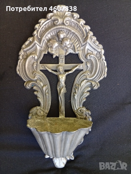 Кръст за светена вода 29-15 см метал, снимка 1