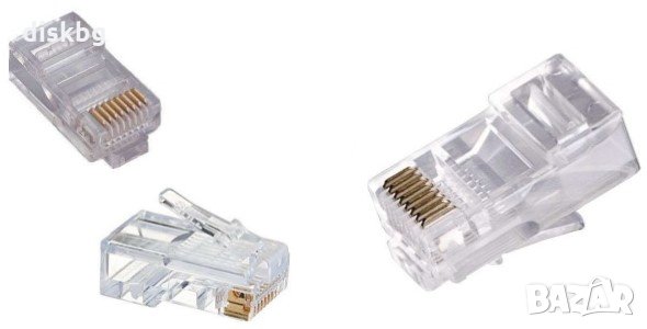 Нов конектор RJ45 за LAN кабел, Букса за интернет кабел, снимка 1
