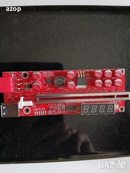 Ектендер PCI-E 1x to 16x  v013 pro, тонеркасета черно, флашка 3.0/982GB, снимка 1