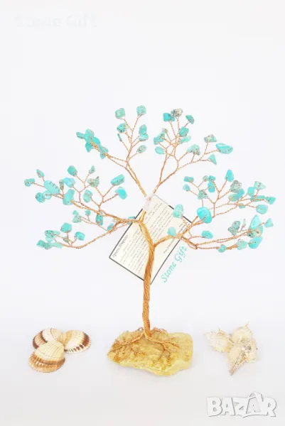 Дръвче Тюркоаз, Семеен подарък, Подарък за Приятел, Подарък за юбилей, Подарък за годишнина,Имен ден, снимка 1