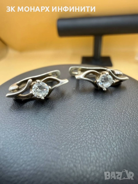 Сребърни обеци /925/, снимка 1