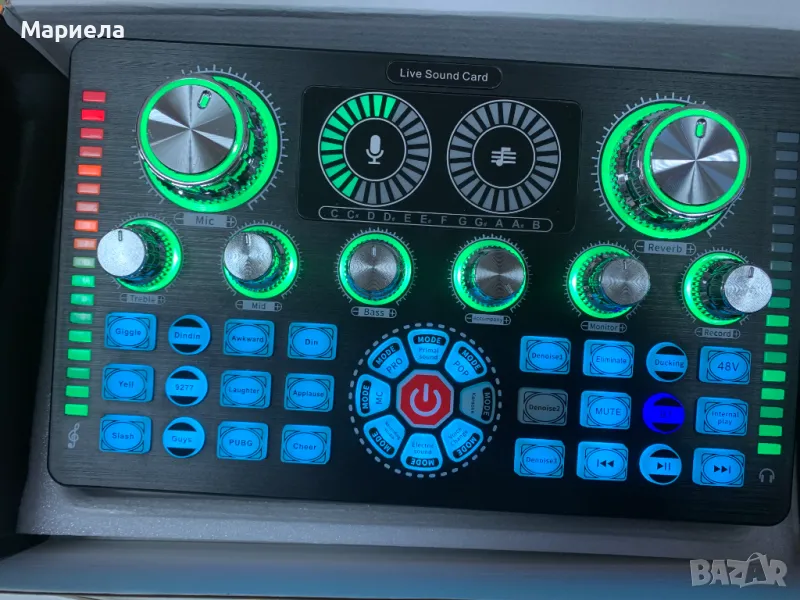 Професионален аудио миксер/Звукова карта на живо и стерео аудио интерфейс, снимка 1