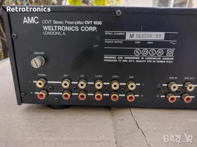 AMC CVT 1030 Tube Stereo Preamplifier (Class A) , снимка 8 - Ресийвъри, усилватели, смесителни пултове - 56353061