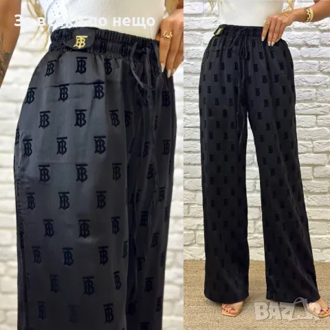 Burberry Дамски Сатенен Панталон Бърбъри - 2 Налични Цвята Код A507, снимка 2 - Панталони - 50104468