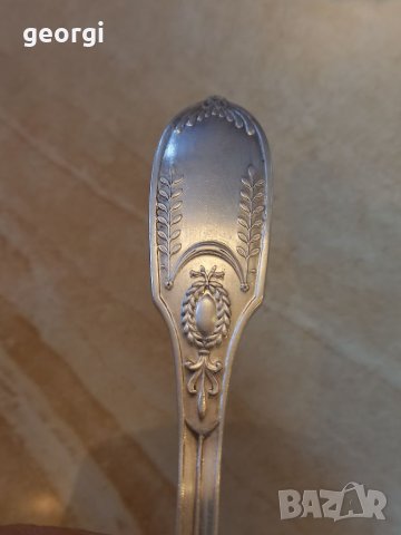 Голяма сребърна лъжица, снимка 10 - Антикварни и старинни предмети - 39250212