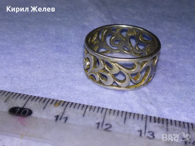 Старинен ФЛОРАЛЕН СРЕБЪРЕН РЕТРО ПРЪСТЕН ВИСОКА ПРОБА СРЕБРО АЖУРНА РЪЧНА МАЙСТОРСКА ИЗРАБОТКА 40621, снимка 5 - Антикварни и старинни предмети - 42644101