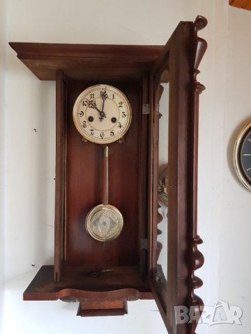Стар немски стенен часовник, снимка 3 - Антикварни и старинни предмети - 37889502