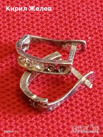 Елегантни сребърни обеци с инкростация на Цирконий ръчна изработка 52669, снимка 7 - Обеци - 53069110