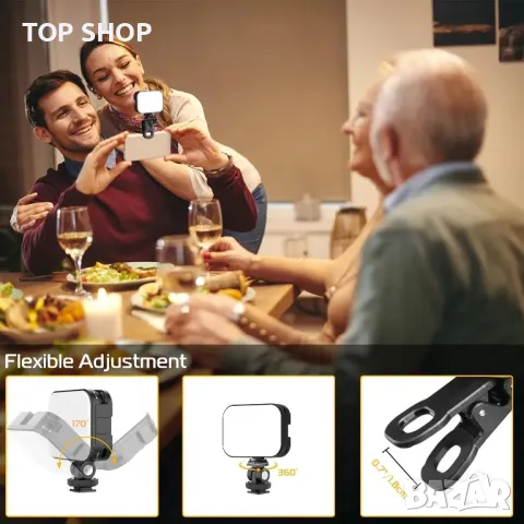 Ulanzi VL100X Двуцветна LED светлина за фото/видео/димиране 2500-6500К/2000mAh батерия, снимка 3 - Светкавици, студийно осветление - 49308573