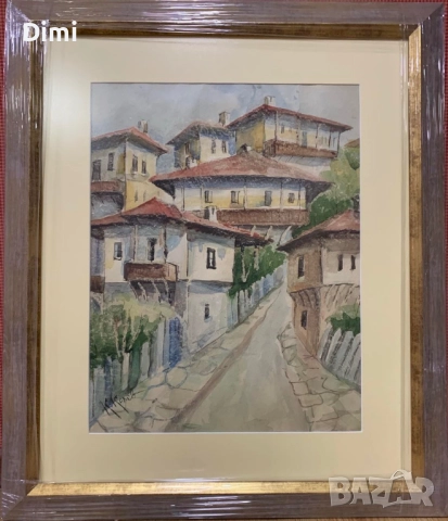 КОЛЬО КОЛЕВ /1905 - 1950/ акварел/пейзаж , снимка 5 - Картини - 52814904