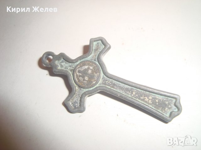 СТАРО КАТОЛИЧЕСКО ДВУСТРАННО РАЗПЯТИЕ КРЪСТ 16663, снимка 5 - Колиета, медальони, синджири - 30554976