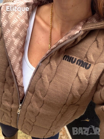 дамско плетено яке miu miu , снимка 3 - Якета - 52908215