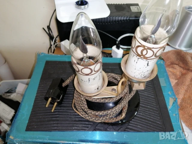 Ретро, руска, декоративна лампа "Свещник" , снимка 7 - Антикварни и старинни предмети - 50529228