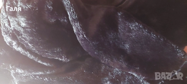 Черно пухено палто размер М/Л, снимка 9 - Палта, манта - 52127160