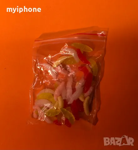 50 броя 2cm 0.3g  Мека риболовна примамка Червей Светещи Камоли  Рибни примамки, снимка 5 - Стръв и захранки - 48495728