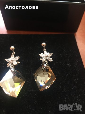 Обици с камъни Сваровски