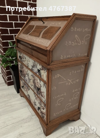 Реставрирано писалище, снимка 7 - Шкафове - 53918958