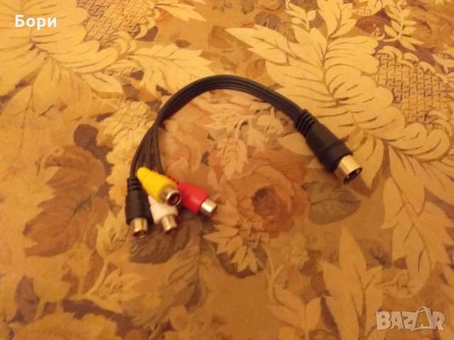 Немски кабел петица към 4 х чинч женско, снимка 4 - Други - 30813508