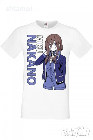Мъжка тениска The Quintessential Quintuplets Miku Nakano,Анимация,игра,Празник,Повод,, снимка 2 - Тениски - 38122968