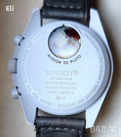 Swatch x Omega Bio Ceramic Moonswatch Mission to Pluto , снимка 4 - Мъжки - 53902185