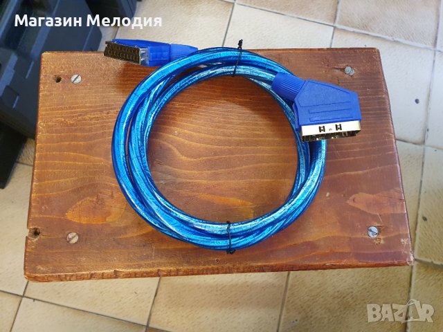 НОВ! Висококачествен скарт кабел с позлатени конектори SCART-SCART 1,5m, снимка 1 - Други - 38292199