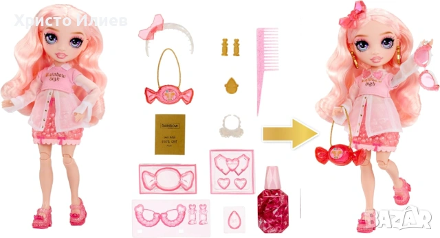 Кукла Rainbow High Creative Crystals - Bella Parker 28см, снимка 2 - Кукли - 54023022