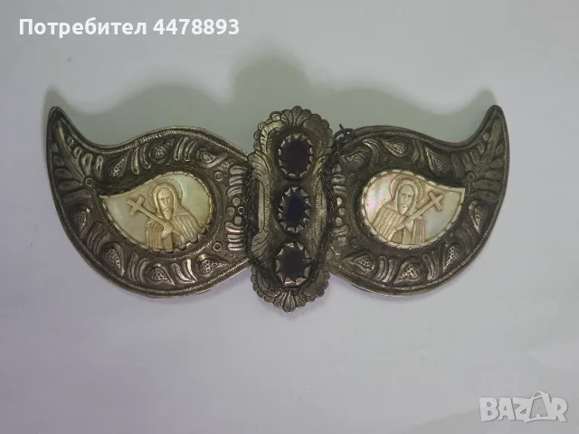 Възрожденски сребърни религиозни пафти.