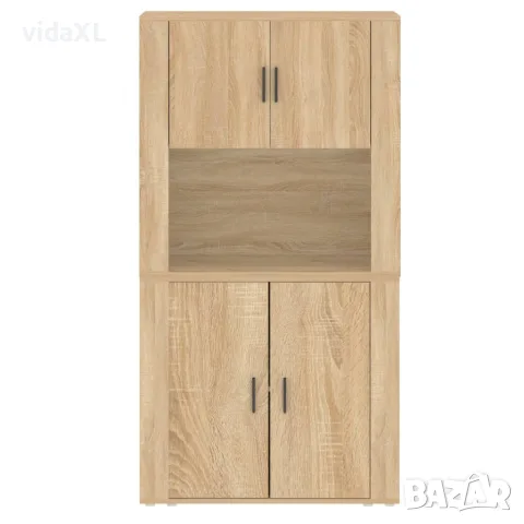 vidaXL Висок шкаф, сонома дъб, инженерно дърво, снимка 8 - Бюфети - 56146723