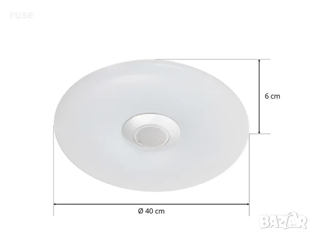 НОВ! Led плафон с Bluetooth тонколона,Лампа, снимка 8 - Лампи за таван - 50418742