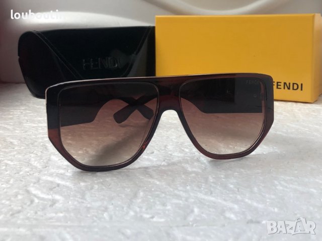 Fendi 2022 дамски слънчеви очила маска с лого, снимка 3 - Слънчеви и диоптрични очила - 37969365