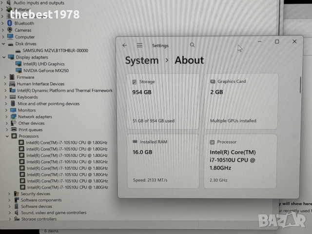3k Huawei X PRO 14 Touch`i7-10510U/16GB RAM/1TB SSD/Nvidia MX 250/3000x2000/Бат 12ч, снимка 8 - Лаптопи за игри - 52599856