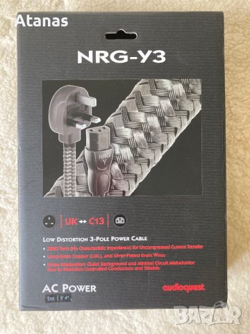 Захранващ кабел Audioquest NRG-Y3, снимка 2 - Други - 42098577