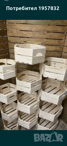 Стелаж за плод и зеленчук с шестоъгълни дървени щайги, снимка 7 - Стелажи и щандове - 48841509