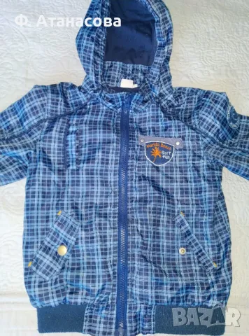 Детско есенно яке за момченце, отлично, размер 98-104, 3-4г., с подарък, снимка 4 - Детски якета и елеци - 48642834