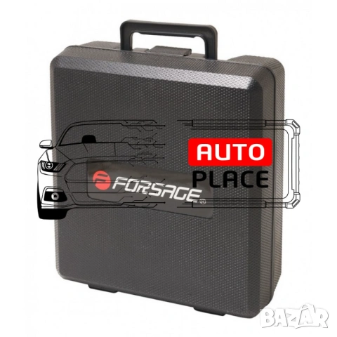 Пневматичен гайковерт с къс шпиндел 1450 Nм 1/2″ с вложки и куфар Forsage, снимка 3 - Други инструменти - 54048529