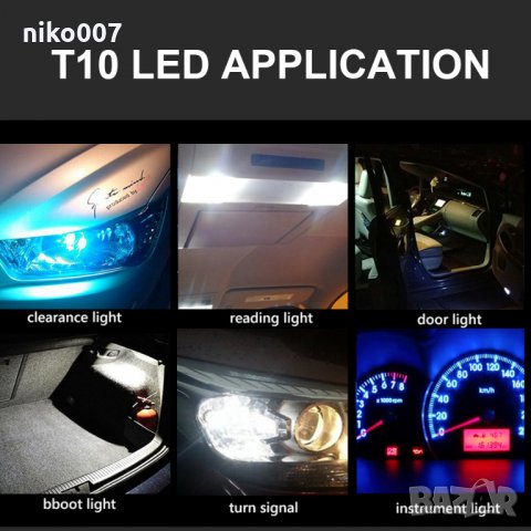 Нов модел ярки W5W T10 led крушка-габарит-интериор-дневни светлини , снимка 4 - Аксесоари и консумативи - 33700293