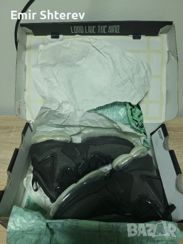 Nike LeBron 19 black green glow, снимка 4 - Маратонки - 54345115