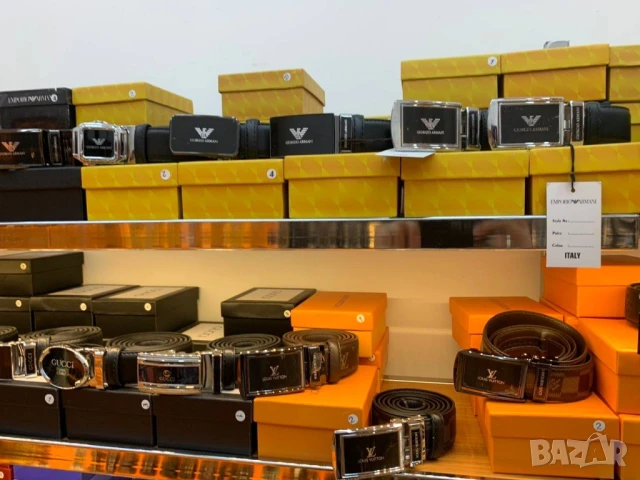 колани от естествена кожа в кутия tommy hilfiger hugo boss emporio armani , снимка 12 - Колани - 50999443