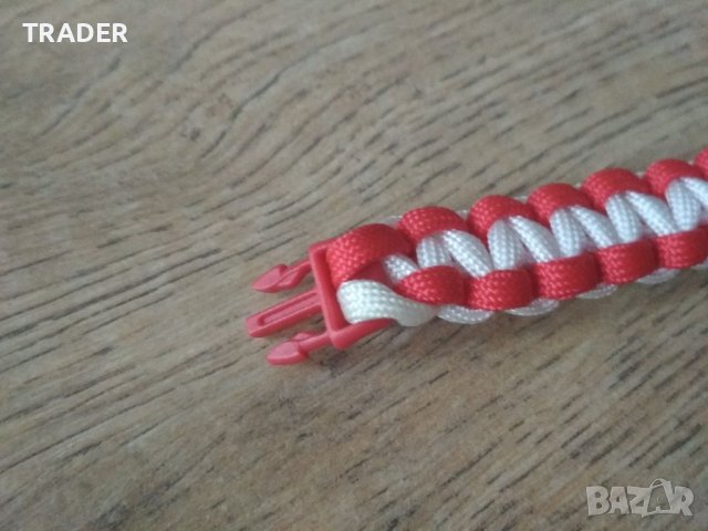 гривна за оцеляване от паракорд 3,5- 4м мартеница, снимка 3 - Фен артикули - 38325534