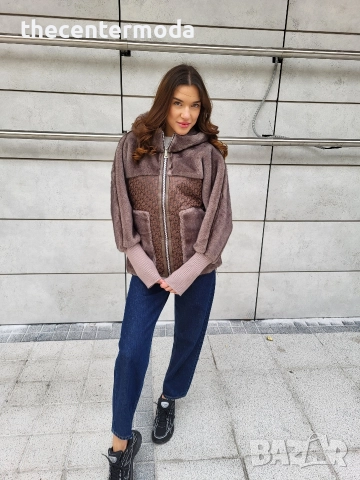 Дамско палто тип кожух с качулка , снимка 2 - Палта, манта - 52842132