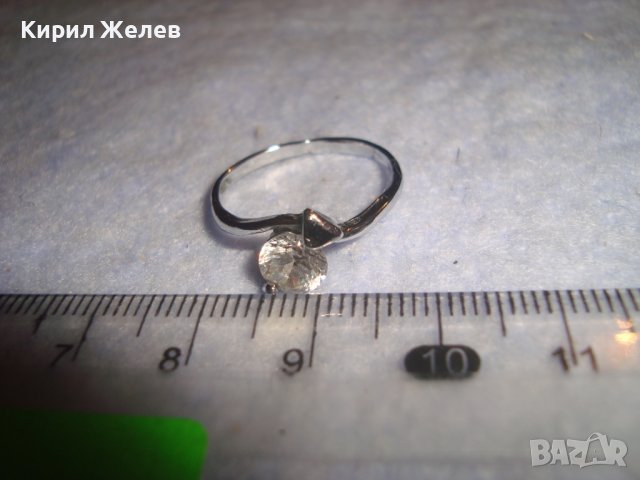 КРАСИВ ФИН СКЪПОЦЕНЕН АРТ ПРЪСТЕН от БЛАГОРОДНА СТОМАНА с ЮВЕЛИРНО ФАСЕТИРАН ИСКРЯЩ ЦИРКОН 27667, снимка 4 - Пръстени - 37499524