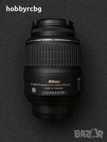 Nikon AF-S DX NIKKOR 18-55mm f/3.5-5.6G VR – кутия, отличен, снимка 2 - Обективи и филтри - 55835883